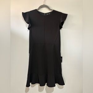 Express Black Flutter Sleeve Mini Dress